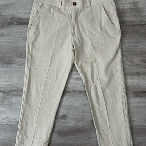I Love Ugly Linen Cropped Pants - Bone